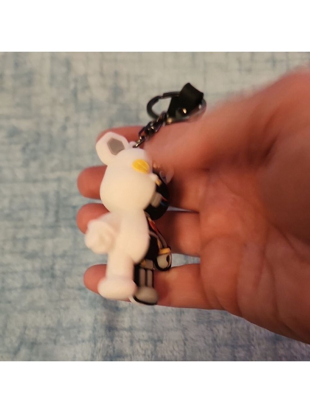 Teddy Bear Black and White Keychain be used as a bag charm - Picture 8 of 9